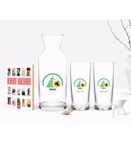 BK Gift Kişiye Özel Renkli Baskılı Bolu Tasarımlı Turistik İkili Rakı Bardağı Karaf ve Cep Kitabı Hediye Seti-1 (Model 1)