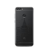 Galata Tasarımlı Süper Şeffaf Silikon Telefon Kılıfı Huawei P Smart 