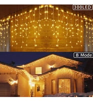 8 Fonksiyonlu 16 Saçaklı Perde Led 3 x 1 (Günışığı) (Karışık)