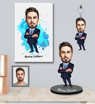 Kişiye Özel İş Adamı Karikatürlü 3 lü Hediye Seti Bay-12
