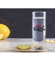 BK Gift Kişiye Özel Renkli Baskılı Selvi Boylum Tasarımlı Vodka Bardağı-1 (Beyaz)