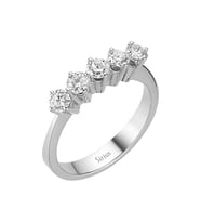 Sirius G Renk 0,73 Karat Pırlanta 5 Taş Yüzük 0704R0220