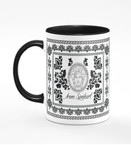 BK Gift Kişiye Özel Etnik Siyah Kupa Bardak S1
