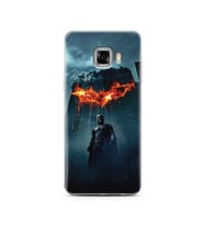Batman Tasarım Süper Şeffaf Silikon Telefon Kılıfı Samsung C5  