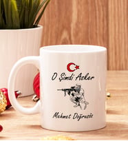 Askere Hediye Beyaz Kupa Bardak