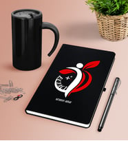 BK Gift Kişiye Özel Eczacı Siyah Defter Kalem Termos Mug Seti-4 (Model 1)