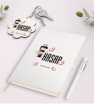 BK Gift Kişiye Özel Kasap Beyaz Defter Kalem Ve Anahtarlık Hediye Seti (Model 1)