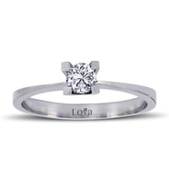 Lova H Renk 0,25 Karat Pırlanta Tektaş Yüzük - 1050008