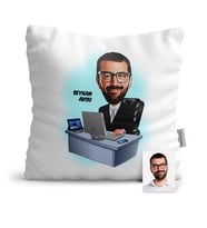 BK Gift Kişiye Özel Genel Müdür Karikatür  Yastık  2