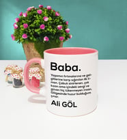 Babalar Günü Hediyesi Baba Kupa Bardak Pembe