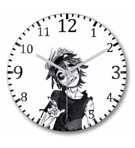 Gorillaz Duvar Saati Bombeli Gercek Cam