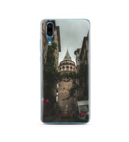 Galata Tasarımlı Süper Şeffaf Silikon Telefon Kılıfı Huawei P20   