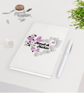 BK Gift Kişiye Özel Sevgililer Günü Beyaz Defter Kalem Seti-25