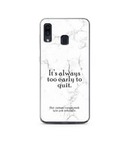 Samsung A30 Beyaz Mermer Söz Tasarımlı Telefon Kılıfı