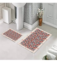 Banyo Halısı Ikili Klozet Takımı Kaymaz Tabanlı (60 xm x 100 cm + 40 cm x 60 cm) 