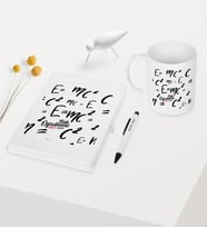 BK Gift Kişiye Özel Fizik Öğretmeni Temalı Beyaz Defter Kalem Kupa Seti - 3