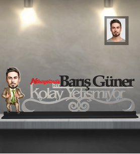 Kişiye Özel Patron Karikatürlü Kolay Yetişmiyor Ahşap Biblo Bay-10