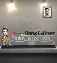 Kişiye Özel Patron Karikatürlü Kolay Yetişmiyor Ahşap Biblo Bay-10