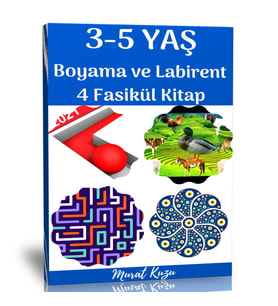 3-5 YAŞ Boyama ve Labirent Kitap Seti (4 Fasikül Kitap)