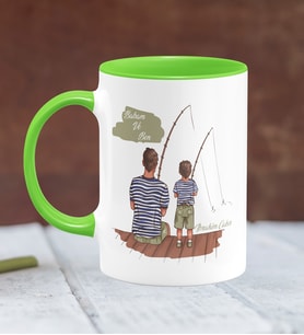 BK Gift Kişiye Özel Babalar Günü Temalı Yeşil Kupa Bardak 26394y