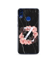 Mermer Çiçekli Harf Tasarım Süper Şeffaf Silikon Telefon Kılıfı Huawei Honor 8C 