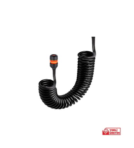 Plasyay Spiral Basınçlı Kompresör Hava Hortumu 8x14 mm 5 Metre (Siyah)
