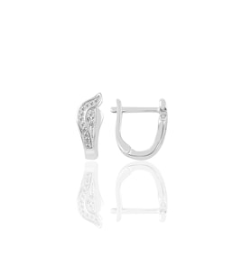 Gümüş zirkon taşlı  J küpe SGTL9202
