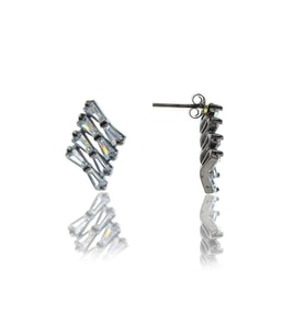 Söğütlü Silver Baget Taşlı Küpe