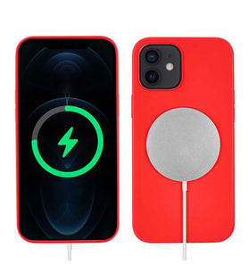 Apple iPhone 12 Mini Kılıf Zore Silksafe Wireless Kılıf (Kırmızı)