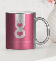 BK Gift Kişiye Özel Kadınlar Günü Temalı Gümüş Yaldızlı Kupa Bardak  7