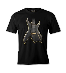 Gitar Siyah Erkek Tshirt