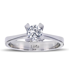 Lova F Renk 0,43 Karat Pırlanta Tektaş Yüzük - 1070004