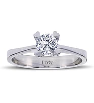 Lova F Renk 0,43 Karat Pırlanta Tektaş Yüzük - 1070004