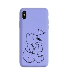Iphone Xs Max Çizgi Tasarımlı Mor Lansman Telefon Kılıfı