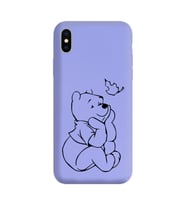 Iphone Xs Max Çizgi Tasarımlı Mor Lansman Telefon Kılıfı