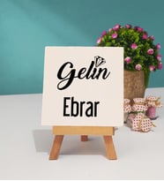 Gelin Tasarımlı Kişiye Özel Gelin Dekoratif Taş Baskı 