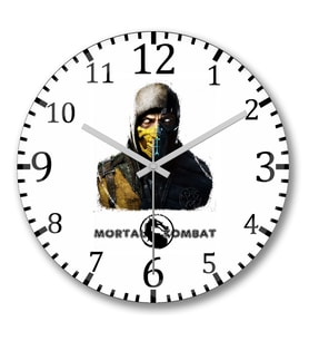 Mortal Kombat Scorpion and Sub Zero Duvar Saati Bombeli Gercek Ca