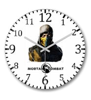 Mortal Kombat Scorpion and Sub Zero Duvar Saati Bombeli Gercek Ca