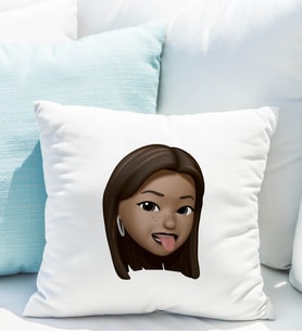 Emoji Kız Stiker Yastığı