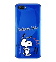 Snoopy Tasarımlı Süper Şeffaf Silikon Telefon Kılıfı Oppo Realmi C2