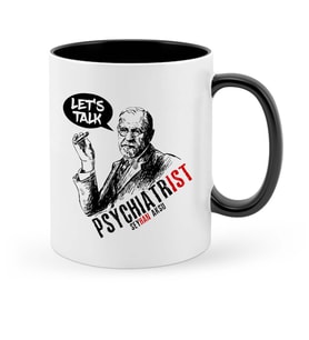 BK Gift Kişiye Özel Mesleki Psikiyatrist Siyah Kupa Bardak  5