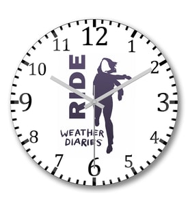 Wheather Diaries Duvar Saati Bombeli Gercek Cam
