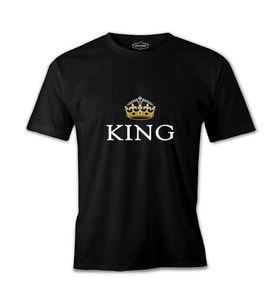 Kral - King Siyah Erkek Tshirt