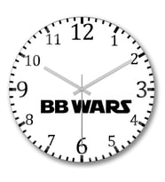 Bb Wars Yelloe and White Duvar Saati Bombeli Gercek Cam