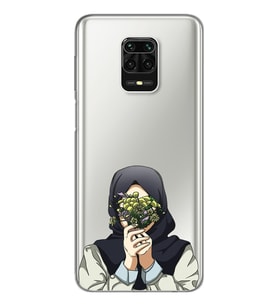 Kapalı Çiçekli Kız Tasarımlı Süper Şeffaf Silikon Telefon Kılıfı Xiomai Redmi No