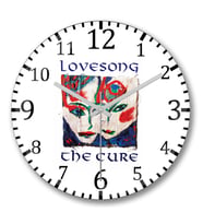 Lovesong  The Cure Duvar Saati Bombeli Gercek Cam