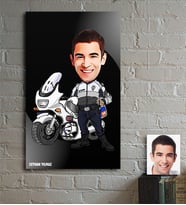 BK Gift Kişiye Özel Yunus Polis Karikatür Ahşap Tablo - 1