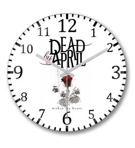 Dead By April Within My Heart Duvar Saati Bombeli Gercek Cam