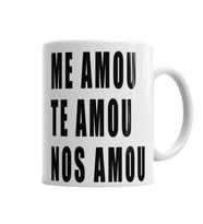 Me Amou Te Amou Nos Amou Branca Kupa Bardak Porselen