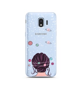 Space Girl Tasarım Süper Şeffaf Silikon Telefon Kılıfı Samsung J2 Pro (2018)